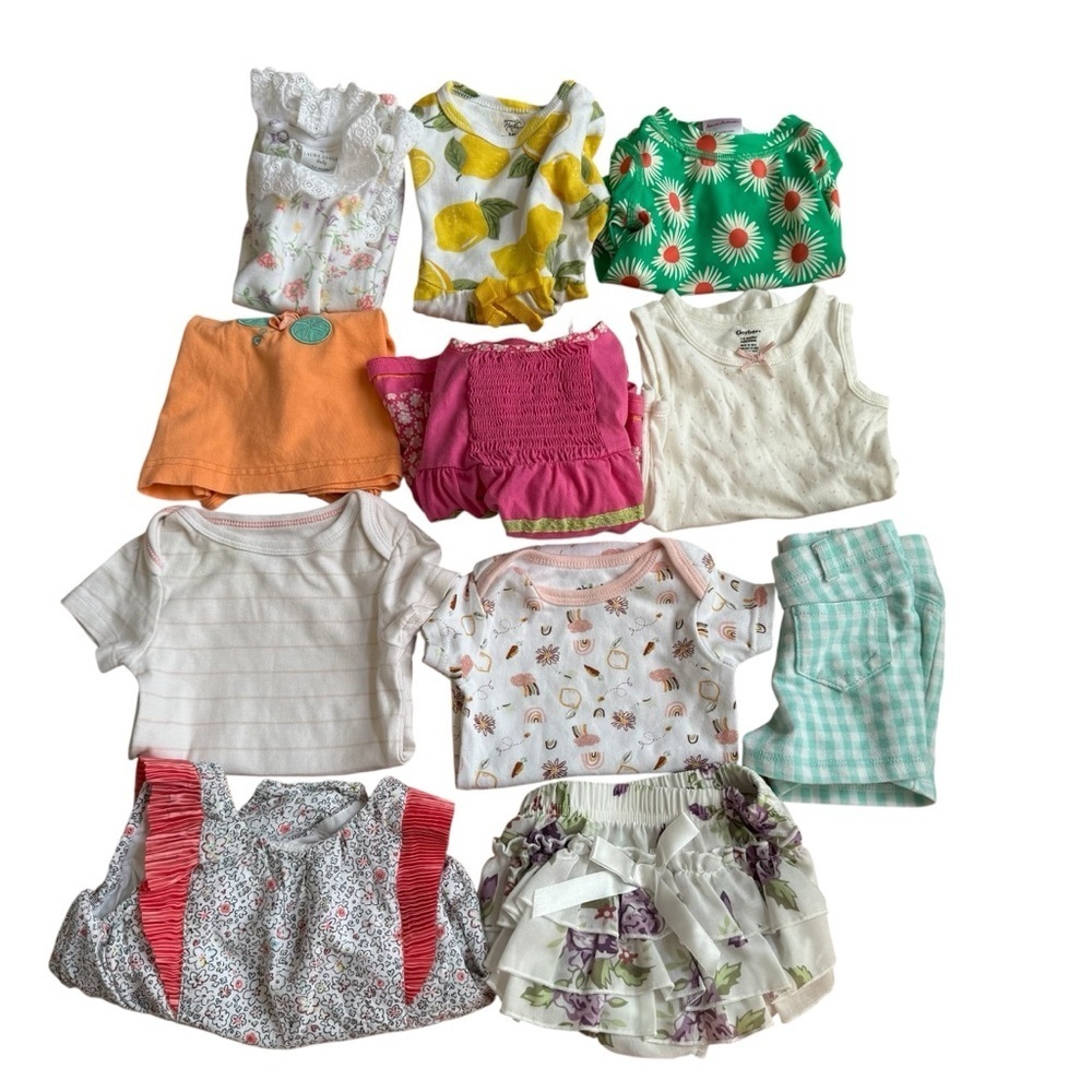 Bundle Baby Girl 3-6M Set 11PC Lot Floral Dresses Onesie Summer